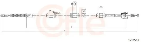 Seilzug, Feststellbremse hinten links COFLE 17.2567 Bild Seilzug, Feststellbremse hinten links COFLE 17.2567