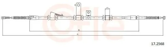 Seilzug, Feststellbremse hinten links COFLE 17.2568 Bild Seilzug, Feststellbremse hinten links COFLE 17.2568