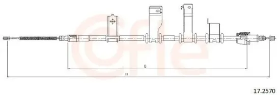 Seilzug, Feststellbremse hinten links COFLE 17.2570 Bild Seilzug, Feststellbremse hinten links COFLE 17.2570