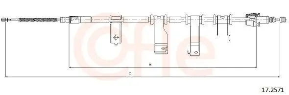 Seilzug, Feststellbremse hinten rechts COFLE 17.2571