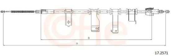 Seilzug, Feststellbremse hinten rechts COFLE 17.2571 Bild Seilzug, Feststellbremse hinten rechts COFLE 17.2571