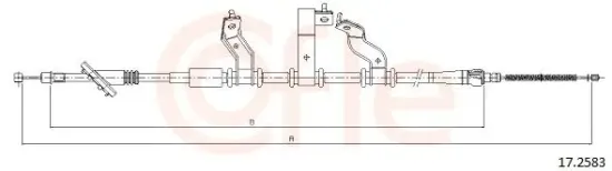 Seilzug, Feststellbremse hinten links COFLE 17.2583 Bild Seilzug, Feststellbremse hinten links COFLE 17.2583