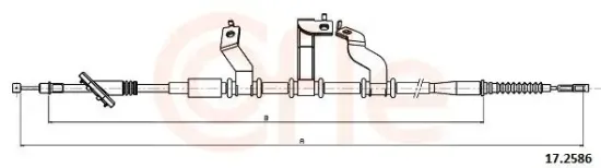 Seilzug, Feststellbremse hinten rechts COFLE 17.2586 Bild Seilzug, Feststellbremse hinten rechts COFLE 17.2586