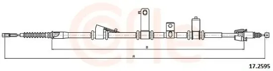 Seilzug, Feststellbremse hinten links COFLE 17.2595 Bild Seilzug, Feststellbremse hinten links COFLE 17.2595