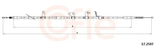 Seilzug, Feststellbremse hinten rechts COFLE 17.2597