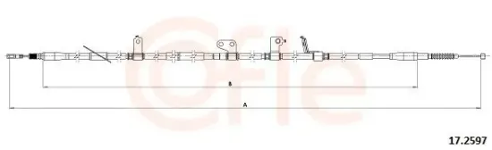 Seilzug, Feststellbremse hinten rechts COFLE 17.2597 Bild Seilzug, Feststellbremse hinten rechts COFLE 17.2597