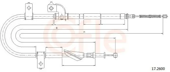 Seilzug, Feststellbremse hinten rechts COFLE 17.2600