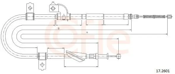 Seilzug, Feststellbremse hinten links COFLE 17.2601