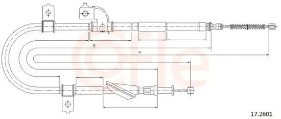 Seilzug, Feststellbremse hinten links COFLE 17.2601 Bild Seilzug, Feststellbremse hinten links COFLE 17.2601