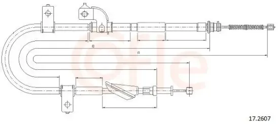Seilzug, Feststellbremse hinten rechts COFLE 17.2607 Bild Seilzug, Feststellbremse hinten rechts COFLE 17.2607