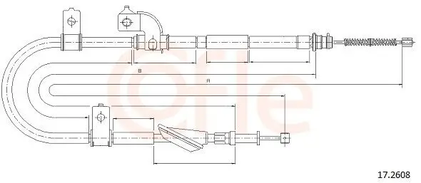 Seilzug, Feststellbremse hinten links COFLE 17.2608