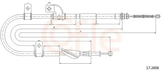 Seilzug, Feststellbremse hinten links COFLE 17.2608 Bild Seilzug, Feststellbremse hinten links COFLE 17.2608