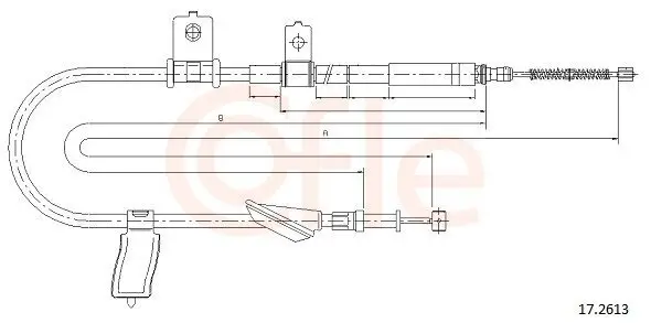 Seilzug, Feststellbremse hinten rechts COFLE 17.2613