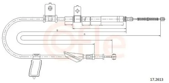 Seilzug, Feststellbremse hinten rechts COFLE 17.2613 Bild Seilzug, Feststellbremse hinten rechts COFLE 17.2613