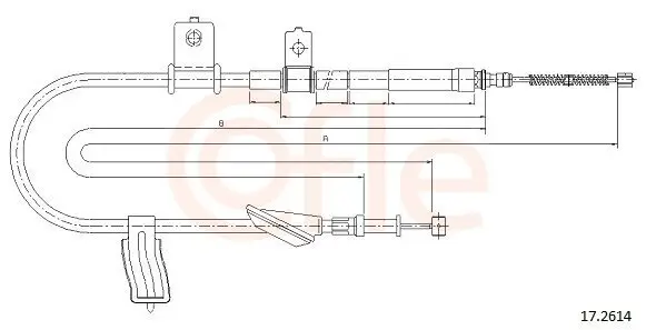 Seilzug, Feststellbremse hinten links COFLE 17.2614