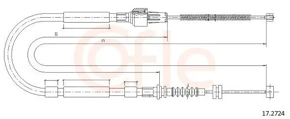 Seilzug, Feststellbremse hinten rechts COFLE 17.2724