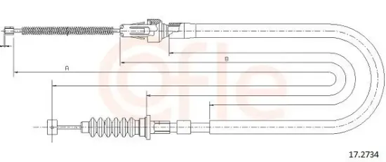 Seilzug, Feststellbremse hinten rechts COFLE 17.2734 Bild Seilzug, Feststellbremse hinten rechts COFLE 17.2734