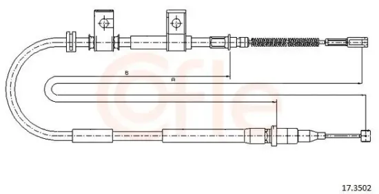 Seilzug, Feststellbremse hinten rechts COFLE 17.3502 Bild Seilzug, Feststellbremse hinten rechts COFLE 17.3502