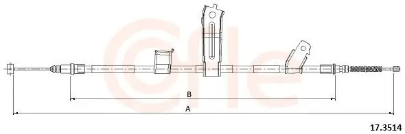 Seilzug, Feststellbremse hinten links COFLE 17.3514