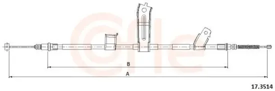Seilzug, Feststellbremse hinten links COFLE 17.3514 Bild Seilzug, Feststellbremse hinten links COFLE 17.3514