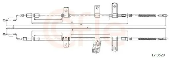 Seilzug, Feststellbremse hinten links hinten rechts COFLE 17.3520 Bild Seilzug, Feststellbremse hinten links hinten rechts COFLE 17.3520