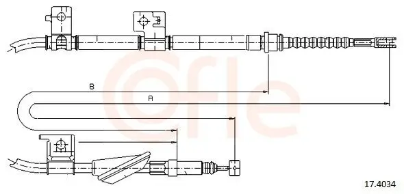 Seilzug, Feststellbremse hinten links COFLE 17.4034