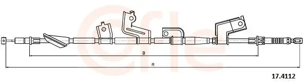 Seilzug, Feststellbremse hinten rechts COFLE 17.4112