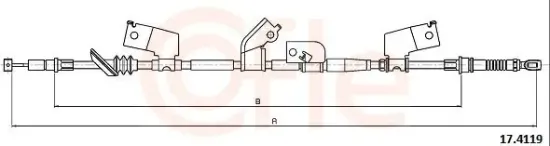 Seilzug, Feststellbremse hinten links COFLE 17.4119 Bild Seilzug, Feststellbremse hinten links COFLE 17.4119