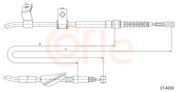 Seilzug, Feststellbremse hinten rechts COFLE 17.4210