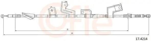 Seilzug, Feststellbremse hinten rechts COFLE 17.4214