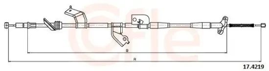 Seilzug, Feststellbremse hinten links COFLE 17.4219 Bild Seilzug, Feststellbremse hinten links COFLE 17.4219
