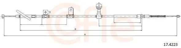 Seilzug, Feststellbremse hinten links COFLE 17.4223