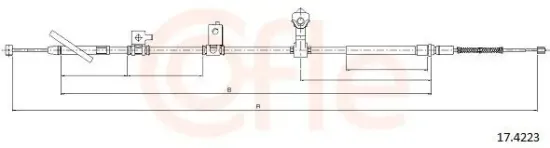 Seilzug, Feststellbremse hinten links COFLE 17.4223 Bild Seilzug, Feststellbremse hinten links COFLE 17.4223