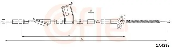 Seilzug, Feststellbremse hinten rechts COFLE 17.4235