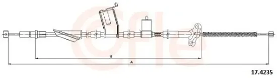 Seilzug, Feststellbremse hinten rechts COFLE 17.4235 Bild Seilzug, Feststellbremse hinten rechts COFLE 17.4235