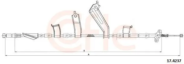 Seilzug, Feststellbremse hinten links COFLE 17.4237