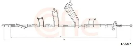 Seilzug, Feststellbremse hinten links COFLE 17.4237 Bild Seilzug, Feststellbremse hinten links COFLE 17.4237