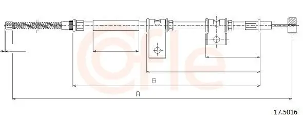 Seilzug, Feststellbremse hinten links COFLE 17.5016