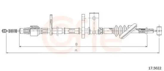 Seilzug, Feststellbremse hinten rechts COFLE 17.5022 Bild Seilzug, Feststellbremse hinten rechts COFLE 17.5022