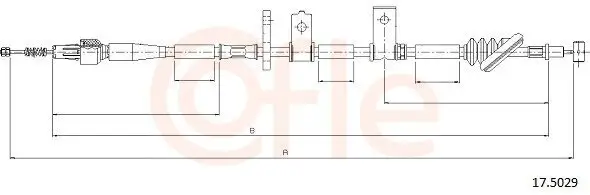 Seilzug, Feststellbremse hinten links COFLE 17.5029