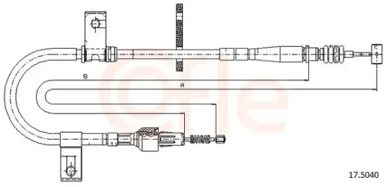 Seilzug, Feststellbremse hinten rechts COFLE 17.5040 Bild Seilzug, Feststellbremse hinten rechts COFLE 17.5040