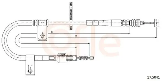 Seilzug, Feststellbremse hinten links COFLE 17.5041 Bild Seilzug, Feststellbremse hinten links COFLE 17.5041