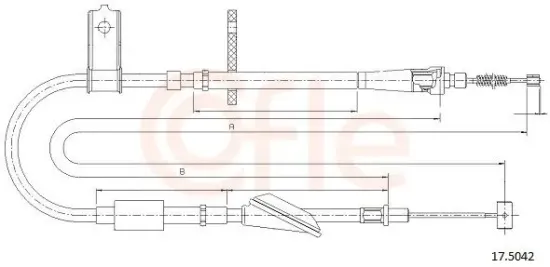 Seilzug, Feststellbremse hinten links COFLE 17.5042 Bild Seilzug, Feststellbremse hinten links COFLE 17.5042