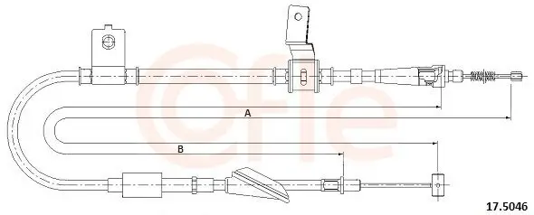 Seilzug, Feststellbremse hinten links COFLE 17.5046