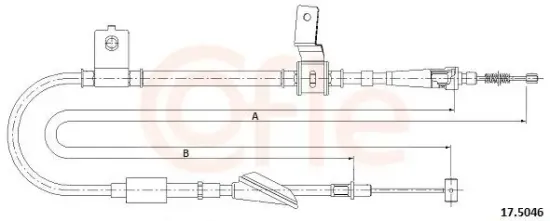 Seilzug, Feststellbremse hinten links COFLE 17.5046 Bild Seilzug, Feststellbremse hinten links COFLE 17.5046