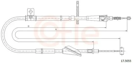 Seilzug, Feststellbremse hinten rechts COFLE 17.5055 Bild Seilzug, Feststellbremse hinten rechts COFLE 17.5055