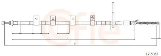 Seilzug, Feststellbremse hinten links COFLE 17.5065 Bild Seilzug, Feststellbremse hinten links COFLE 17.5065