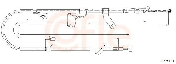 Seilzug, Feststellbremse hinten links COFLE 17.5131