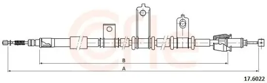 Seilzug, Feststellbremse hinten links COFLE 17.6022 Bild Seilzug, Feststellbremse hinten links COFLE 17.6022