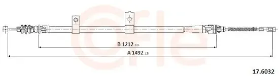 Seilzug, Feststellbremse COFLE 17.6032 Bild Seilzug, Feststellbremse COFLE 17.6032